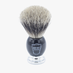 Parker BCPB Pure Badger Black/Chrome Shaving Brush w/Stand