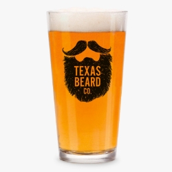 Texas Beard Company Beer Glass 